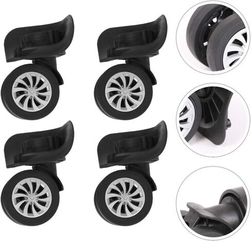 BESPORTBLE 4 قطع من عجلات حقيبة الأمتعة وعجلات دوارة بديلة لحقائب السفر وعجلات حقائب السفر ومجموعة إصلاح المحامل البلاستيكية لمجموعات الأمتعة in Kuwait