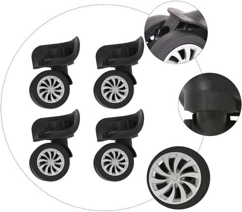 BESPORTBLE 4 قطع من عجلات حقيبة الأمتعة وعجلات دوارة بديلة لحقائب السفر وعجلات حقائب السفر ومجموعة إصلاح المحامل البلاستيكية لمجموعات الأمتعة in Kuwait