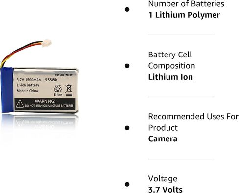 1500mAh Replacement Battery for Infant Optics DXR-8 Video Baby Monitors, SP803048 Lithium Ion Rechargeable in Saudi Arabia