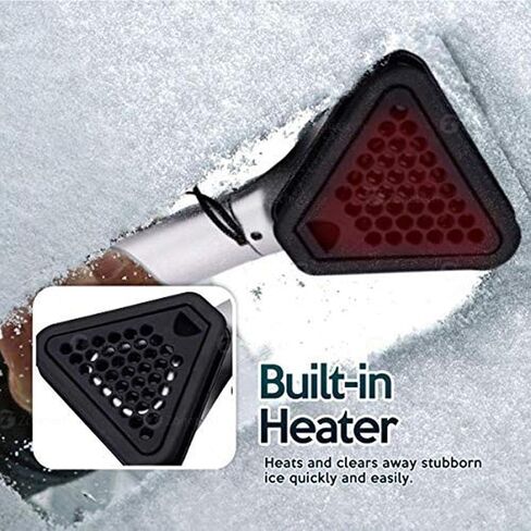 Zone Tech Heated Car Window Snow/Ice Scraper with Light 5 Pack - Extendable 12V LED Light Heated Ice/Snow Scraper with 15.8 feet Long Cord… in Saudi Arabia