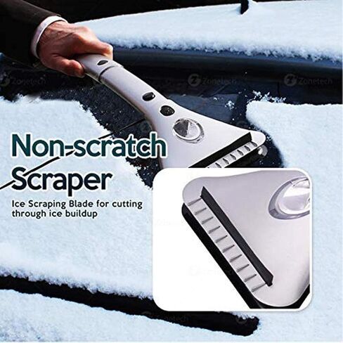 Zone Tech Heated Car Window Snow/Ice Scraper with Light 5 Pack - Extendable 12V LED Light Heated Ice/Snow Scraper with 15.8 feet Long Cord… in Saudi Arabia