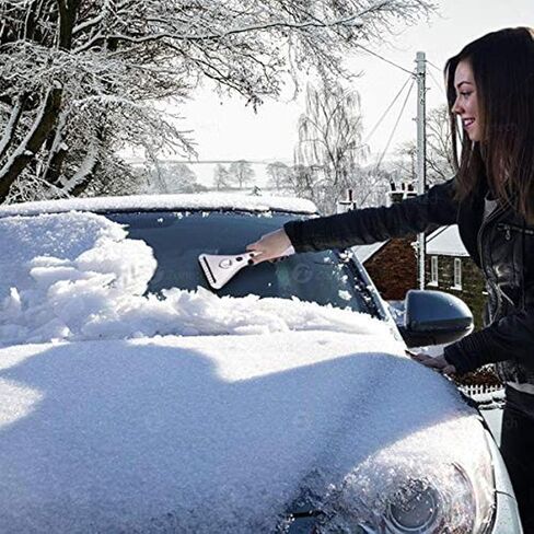 Zone Tech Heated Car Window Snow/Ice Scraper with Light 5 Pack - Extendable 12V LED Light Heated Ice/Snow Scraper with 15.8 feet Long Cord… in Saudi Arabia