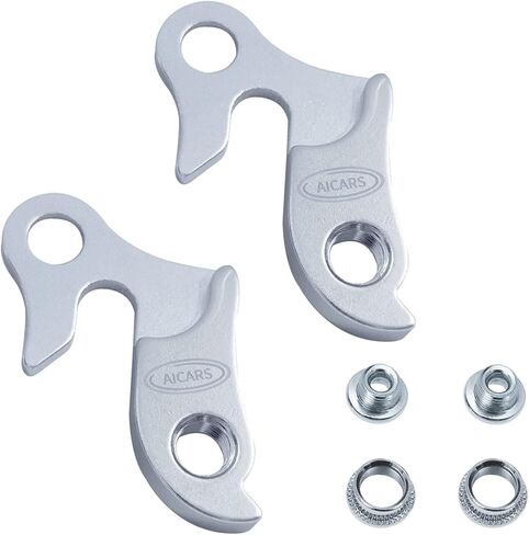 AICARS 2 Pcs Universal Bicycle Bike Derailleur Hanger Frame Gear Tail Hook, Silver Tone in Saudi Arabia