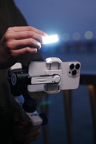 مجموعة Feiyu SCORP Mini P، مثبت انحراف للهاتف الذكي مع حامل توسيع مستشعر تتبع الضوء المغناطيسي، انحراف للهاتف ثلاثي المحاور لهاتف iPhone وAndroid ومقبض حبال متكامل 520 جرام أقصى حمولة in Kuwait