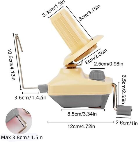 ayasee الغزل الكرة اللفاف للكروشيه والحياكة، الغزل baller اللفاف الأيدي تشغيل الغزل السريع المشبك الطاولة، أدوات الكروشيه، لوازم الحياكة in Kuwait