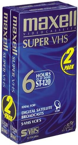ماكسيل 202821 فيديو VHS XRS T120 (أسود، عبوتان) in Saudi Arabia