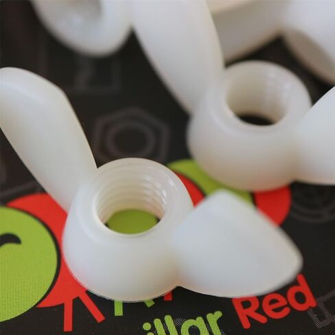 Pack of 20 Nylon Colour Plastic Acrylic M8 Butterfly, Wing Nuts-Acrylic Plastic Screws, 5/16 in Saudi Arabia