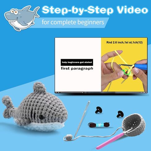 Sekafris Crochet Kit for Beginners - Beginner Crochet Kit for Adults with Step-by-Step Video Tutorials - Amigurumi Crochet Kit - Basketball, Rugby, Baseball in Saudi Arabia