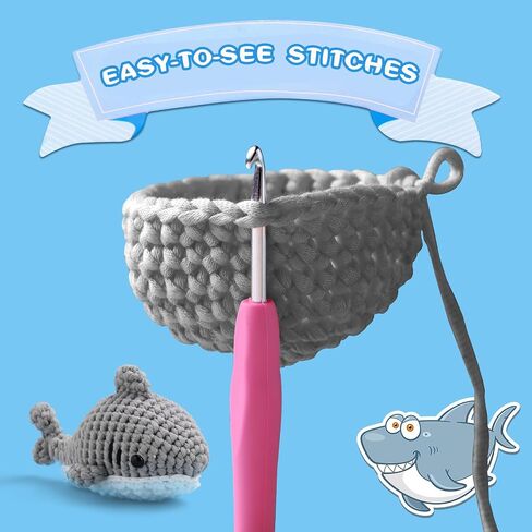 Sekafris Crochet Kit for Beginners - Beginner Crochet Kit for Adults with Step-by-Step Video Tutorials - Amigurumi Crochet Kit - Basketball, Rugby, Baseball in Saudi Arabia