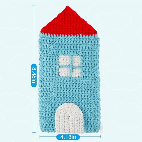 Hanfetch Crochet Kit House-Shaped Pen/Crochet Hook Case for Beginner, Step by Step Video Tutorial and Detailed Guide Instruction DIY Craft Supplies for Adult and Kid with Complete Kit. in Saudi Arabia