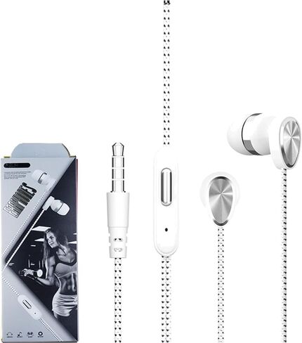 MIRHO Comfort in-Ear Wired Earbuds with Ergonomic Design and Noise Reduction,Lightweight 3.5mm Wired Headphones for Everyday Use (White) in Saudi Arabia