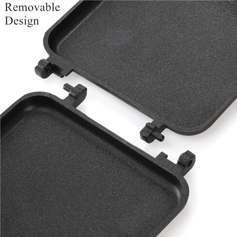 Cididu Hot Sandwich Maker, Sandwich Toaster Gas Stove, Double-sided Non-stick Frying Pan for Bread Cheese Pancake Breakfast, Stovetop Sandwich Grill Press Flip Pan for Camping Home in Saudi Arabia
