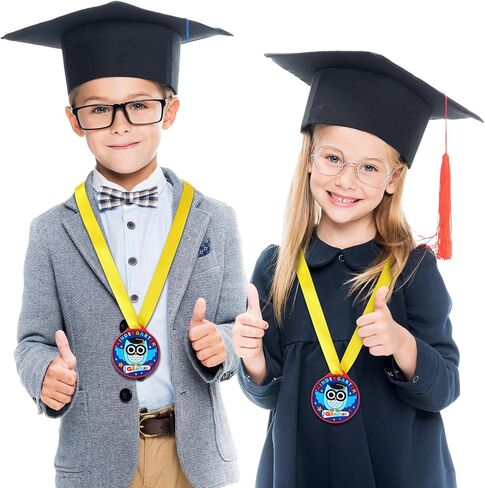 Remuuly 60 Pcs Kindergarten Graduation Medals for Kids Bulk 2 Inch Graduation Award Medals with Yellow Neck Ribbon Rubber Preschool Kindergarten Awards for Graduating Gifts Favors in Saudi Arabia