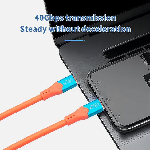 Leehitech USB 4 Short Cable 2 Packs, 1FT 240W Thunderbolt 4 Cable, Support 40Gbps High Speed Data Transfer and 8K Display Video Output for iPhone 15 Pro, iPad, Thunderbolt 4/3 in Saudi Arabia