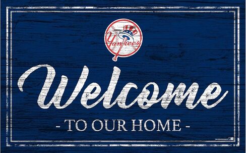 علامة Fan Creations New York Yankees مرحبًا بكم في منزلنا مقاس 6×12 in Saudi Arabia