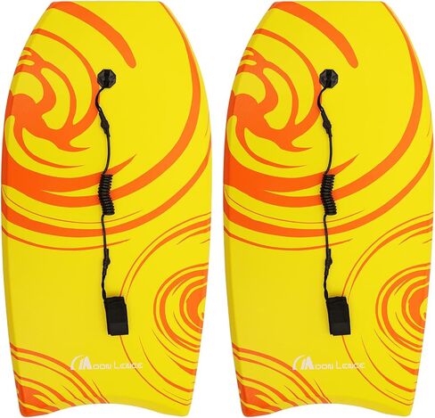 MOON LENCE 2 PCS Body Boards for Beach, 33" - 41" Lightweight Body Board for Kids & Adults with EPS Core, Wrist Leash & Slick Bottom in Kuwait