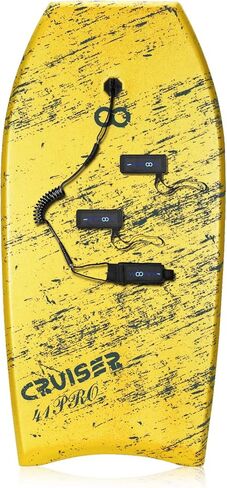 WOOWAVE Bodyboard 33 بوصة/36 بوصة/41 بوصة لوح جسم خفيف الوزن للغاية مع مقود معصم ملفوف، وحبال زعانف السباحة، وجزء سفلي من EPS، مثالي لركوب الأمواج للأطفال والمراهقين والبالغين in Kuwait