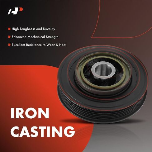 A-Premium Engine Harmonic Balancer Crankshaft Pulley Compatible with Ford Escape 2013-2018, Fusion 2013-2018, Transit Connect 2014-2016, DOHC L4 1.5L 1.6L, Replace# BM5Z6312A in Saudi Arabia