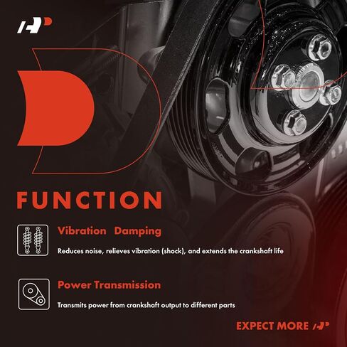 A-Premium Engine Harmonic Balancer Crankshaft Pulley Compatible with Ford Escape 2013-2018, Fusion 2013-2018, Transit Connect 2014-2016, DOHC L4 1.5L 1.6L, Replace# BM5Z6312A in Saudi Arabia