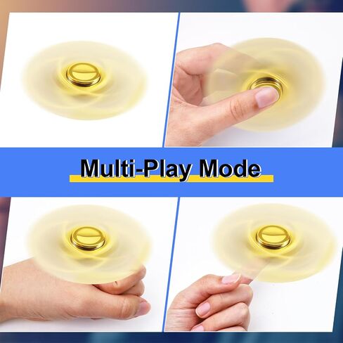 Fidget Spinner 2 Pack, Stress Anxiety Relief Sensory Fidget Toys for Kids Adults, Cool Electroplated Fidget Spinners for ADHD Autism Birthday Gifts Easter Basket Stuffers Classroom Prizes for Boy Girl in Saudi Arabia