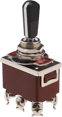 Create idea Momentary Rocker Toggle Switch Black PC Wear-Resistant Handle Electrical Switch 3 Position 6 Pin ON/Off/ON Switch for AC 250V15A/125V20A Circuits Operation TEN-A-6310BK-A203 in Saudi Arabia