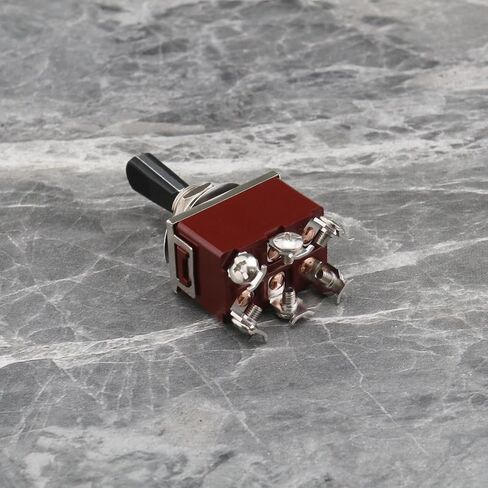 Create idea Momentary Rocker Toggle Switch Black PC Wear-Resistant Handle Electrical Switch 3 Position 6 Pin ON/Off/ON Switch for AC 250V15A/125V20A Circuits Operation TEN-A-6310BK-A203 in Saudi Arabia