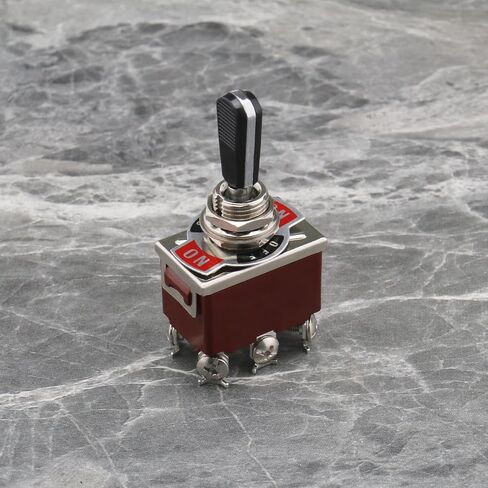 Create idea Momentary Rocker Toggle Switch Black PC Wear-Resistant Handle Electrical Switch 3 Position 6 Pin ON/Off/ON Switch for AC 250V15A/125V20A Circuits Operation TEN-A-6310BK-A203 in Saudi Arabia