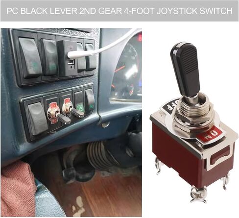 Create idea Momentary Rocker Toggle Switch Black PC Wear-Resistant Handle Electrical Switch 3 Position 6 Pin ON/Off/ON Switch for AC 250V15A/125V20A Circuits Operation TEN-A-6310BK-A203 in Saudi Arabia