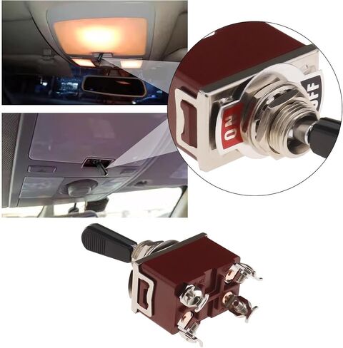 Create idea Momentary Rocker Toggle Switch Black PC Wear-Resistant Handle Electrical Switch 3 Position 6 Pin ON/Off/ON Switch for AC 250V15A/125V20A Circuits Operation TEN-A-6310BK-A203 in Saudi Arabia