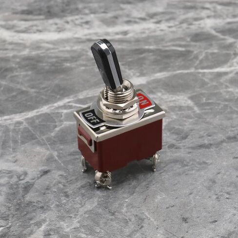 Create idea Momentary Rocker Toggle Switch Black PC Wear-Resistant Handle Electrical Switch 3 Position 6 Pin ON/Off/ON Switch for AC 250V15A/125V20A Circuits Operation TEN-A-6310BK-A203 in Saudi Arabia