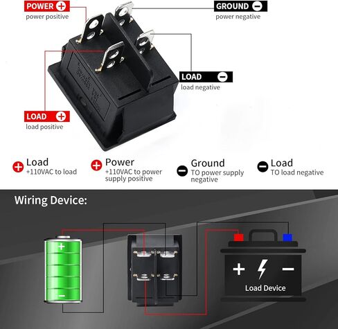 STARELO 3 قطع مفتاح تبديل الروك المربع ON/0FF 2 موضع 4Pin لقارب السيارات AC 250V/16A AC 125/20A مع ضوء LED DPST KCD2-201 (أحمر). in Kuwait
