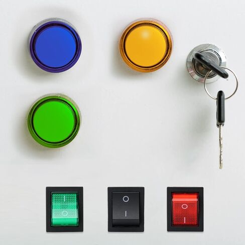 STARELO 3 قطع مفتاح تبديل الروك المربع ON/0FF 2 موضع 4Pin لقارب السيارات AC 250V/16A AC 125/20A مع ضوء LED DPST KCD2-201 (أحمر). in Kuwait