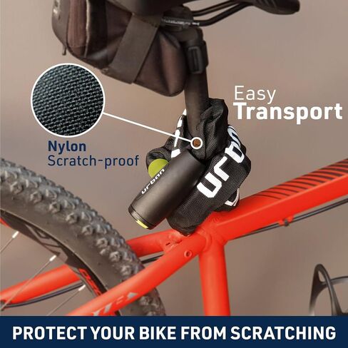 Urban XK100 Bike Chain Lock, Heavy Duty Anti Theft 100cm ø8mm Hardened Steel Chain High Security Lock, More Compact Easier to Carry, Versatile Anti-Theft for Bicycle, Motorcycle or Electric Scooter in Saudi Arabia