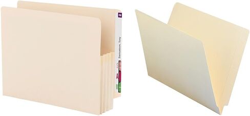 Smead Manila End Tab Letter Size 3 1/2 Inch-Expansion File Pocket with Manila Gussets 25 Count (75124) in Saudi Arabia