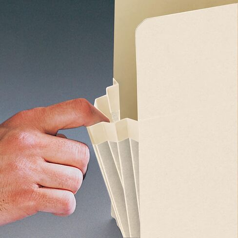 Smead Manila End Tab Letter Size 3 1/2 Inch-Expansion File Pocket with Manila Gussets 25 Count (75124) in Saudi Arabia