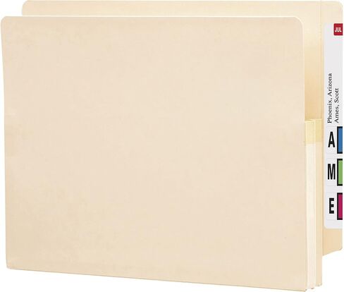 Smead Manila End Tab Letter Size 3 1/2 Inch-Expansion File Pocket with Manila Gussets 25 Count (75124) in Saudi Arabia