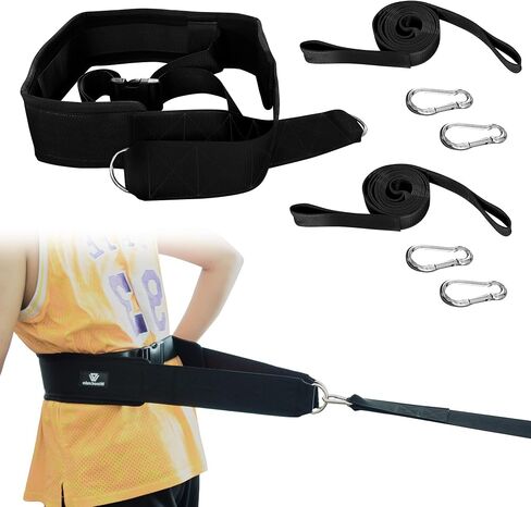 WOOTMIN Belt for Pulling, Strength Training, adjustable belt, gravity tension training, contains a belt and a strap in Saudi Arabia