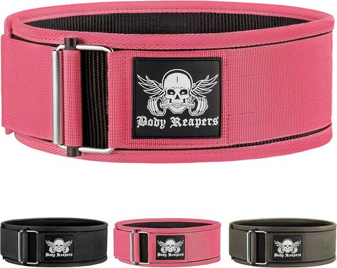 Body Reapers Weight Lifting Belt For Men & Women; Self Lock Metal Buckle Deadlift Belt & Workout Belt For Men, Adjustable Gym Belt, Weightlifting Belt for Powerlifting, Squats, & Training in Saudi Arabia