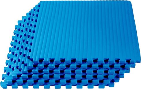 We Sell Mats 1 Inch Thick Martial Arts EVA Foam Exercise Mat, Tatami Pattern, Interlocking Floor Tiles for Home Gym, MMA, Anti-Fatigue Mats, 24 in x 24 in in Saudi Arabia