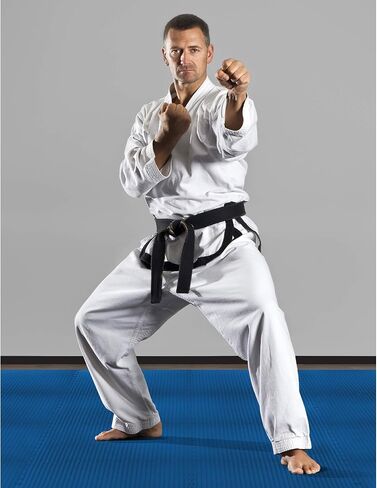 We Sell Mats 1 Inch Thick Martial Arts EVA Foam Exercise Mat, Tatami Pattern, Interlocking Floor Tiles for Home Gym, MMA, Anti-Fatigue Mats, 24 in x 24 in in Saudi Arabia