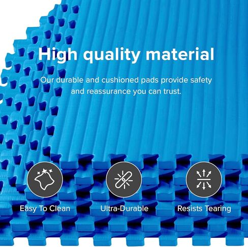 We Sell Mats 1 Inch Thick Martial Arts EVA Foam Exercise Mat, Tatami Pattern, Interlocking Floor Tiles for Home Gym, MMA, Anti-Fatigue Mats, 24 in x 24 in in Saudi Arabia
