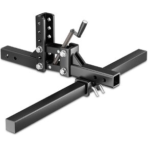 Manual Implement Lift Adjustable Height Lift, 50" 1-Point and 2-Inch Receiver for ATV/UTV Tractors and Plow Scarifier, Black in Kuwait