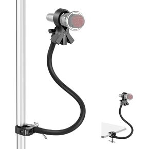 NEEWER BASICS Mic Stand Phone Holder with Flexible Arm, 360° Ball Head Boom Arm Microphone Floor Music Stand Cell Phone Mount Compatible with iPhone Android Samsung Video Recording, MS009 in Kuwait