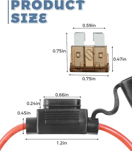 6PCS Automotive Fuse Holder,Waterproof Fuse Holder with 66 Standard Automotive Fuses,Car Accessories,Inline Fuse Holder 12v,Automotive Replacement Fuses,Suitable for Most Cars,Trucks,Boats in Saudi Arabia