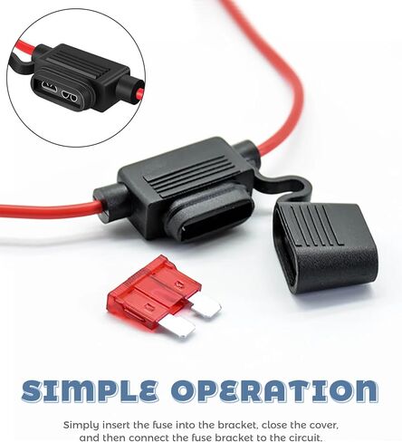 6PCS Automotive Fuse Holder,Waterproof Fuse Holder with 66 Standard Automotive Fuses,Car Accessories,Inline Fuse Holder 12v,Automotive Replacement Fuses,Suitable for Most Cars,Trucks,Boats in Saudi Arabia