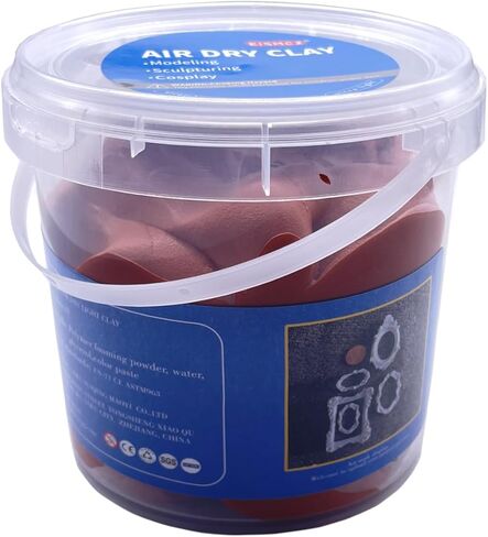 طين تشكيل الطين الجاف بالهواء بدون تشققات، دلو طين ناعم خفيف الوزن للبالغين من المشروعات الفنية ومستلزمات فئة المبتدئين in Kuwait