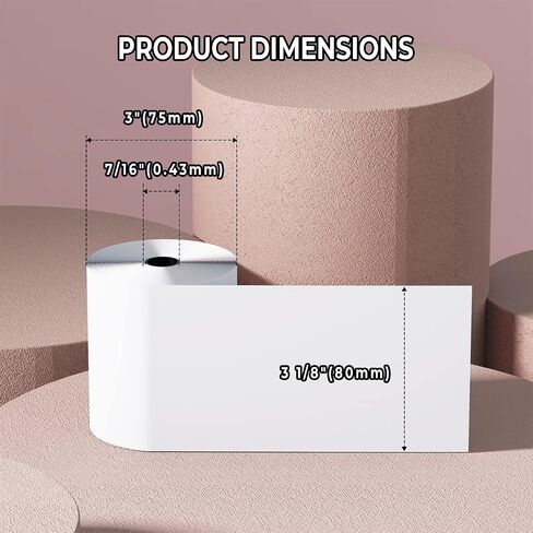 (50 Rolls) 3 1/8 x 230 Thermal Paper Receipt Rolls, Premium Quality Thermal Printer Paper, Thick Receipt Paper Rolls, Fits All POS Cash Registers, BPA Free in Saudi Arabia