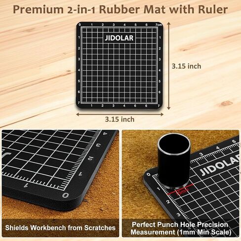 Leather Circle Cutter Tool Set, 13 Pieces Small Circle Punch Tools 1/3/5/7/9/11/13/15/17/19/21/23/25mm, High Carbon Steel Round Cutting Dies - Leather Hole Punch Tool Kit for DIY Leathercrafts in Saudi Arabia