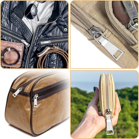 3pcs Silver Zipper Pull Replacement Zipper Repair Zippers Tab Repair for Luggage Gold Zippers Slider Pull Tab for Backpack Jacket Suitcase Coat Handbags Sewing Notions and Supplies(Samll/Middle/Large) in Saudi Arabia