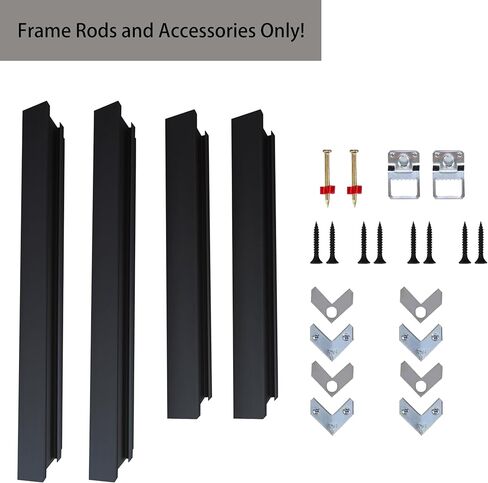 إطار قماش معدني مقاس 30 × 40، إطار عائم من القماش للوحات قماشية عميقة مقاس 1-1.25 بوصة، إطارات عائمة من القماش (30 × 40، أسود) in Kuwait